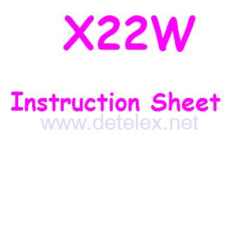 Syma X22 X22W Headless Mini drone parts instruction sheet (X22W)